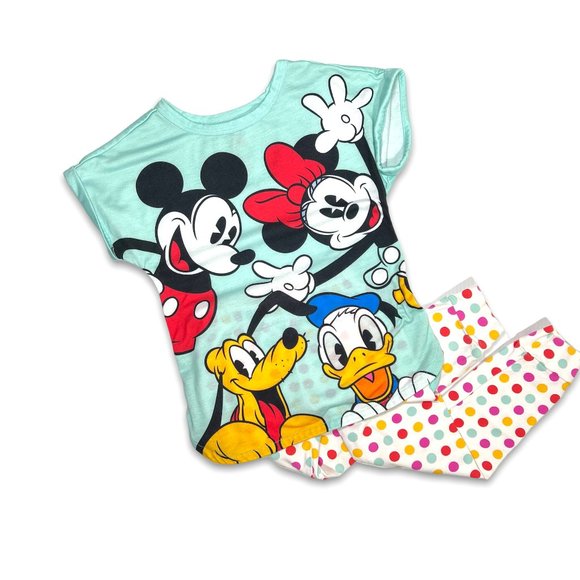 ❌RELISTED❌ Disney 5T Matching Outfit Mickey & Minnie Tunic w/ Polka Dot Leggings